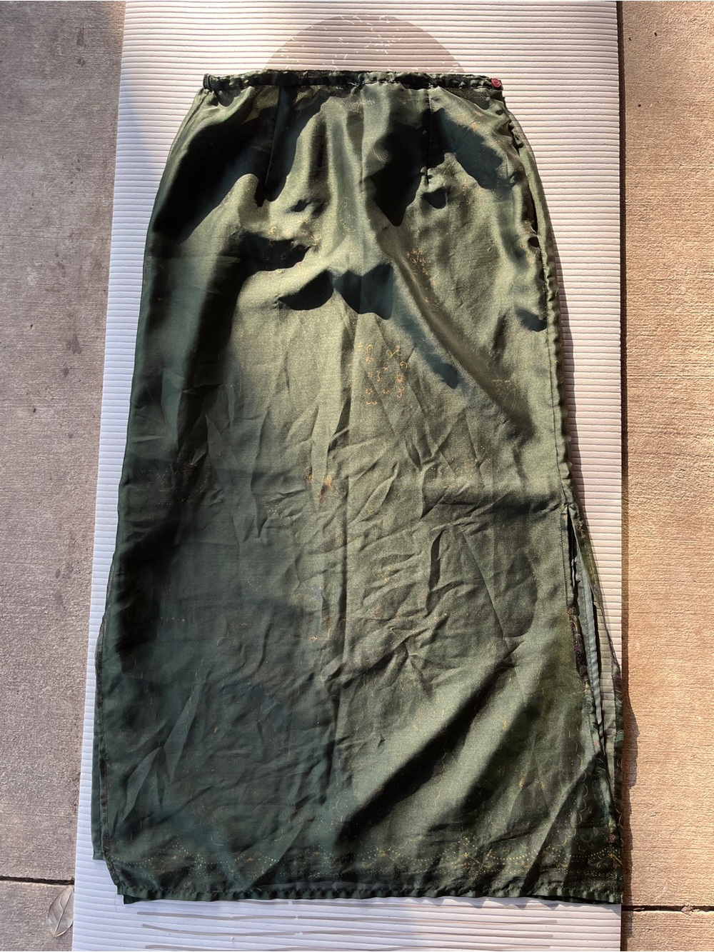 Kathie Lee Collection Olive Green Maxi Skirt